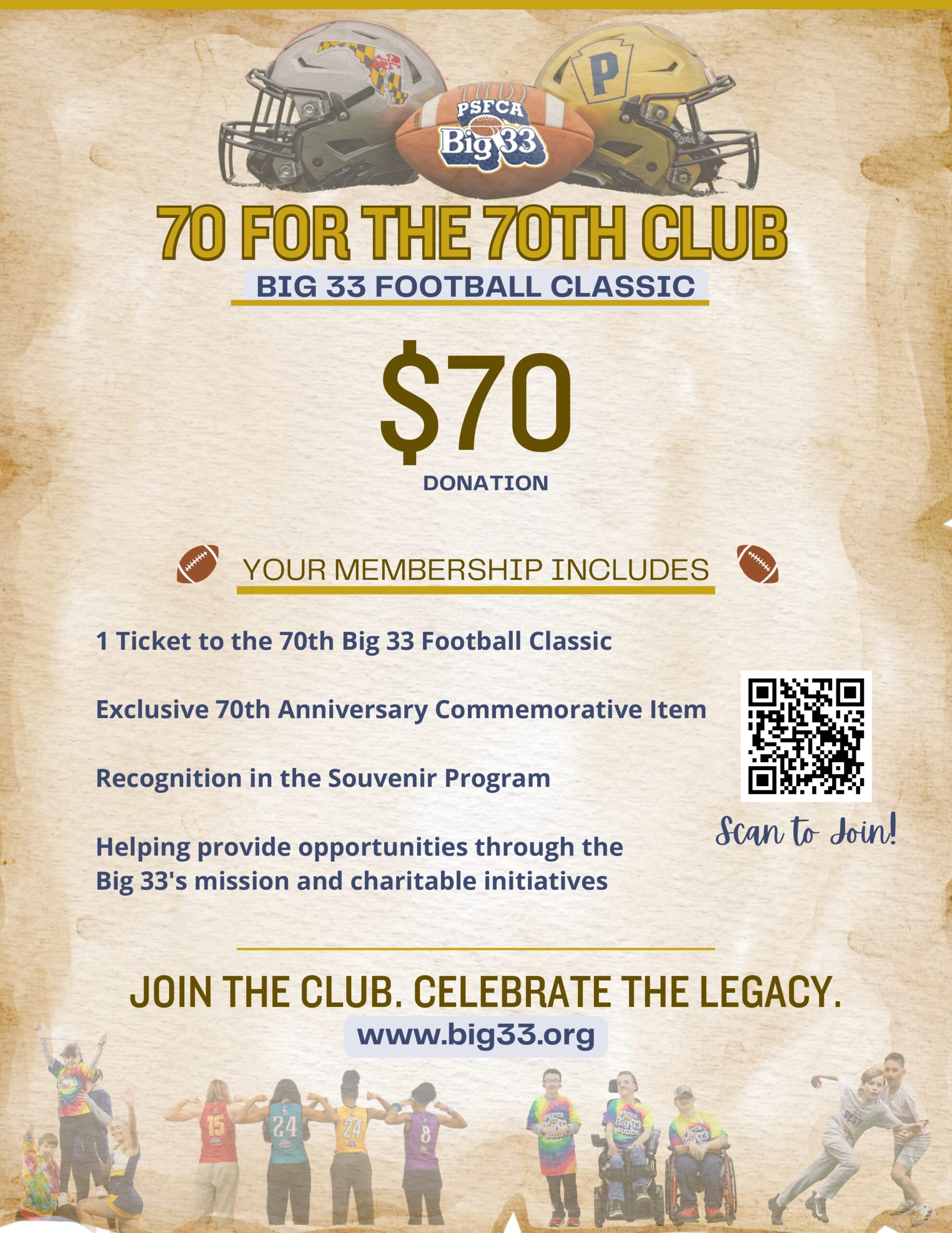 70 for the 70th Club